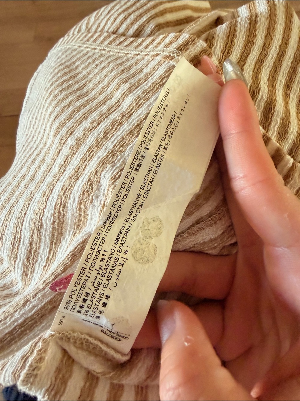 Mango Brown White Striped Linen Look Maxi Dress XS - Picture 4 of 4